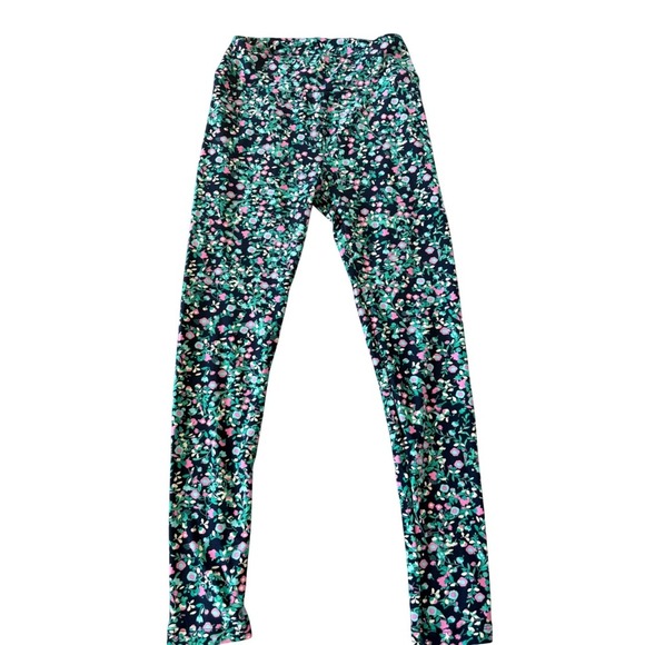 LuLaRoe One Size OS Floral Print Leggings Soft & Stretchy Yoga Pants - Picture 2 of 5